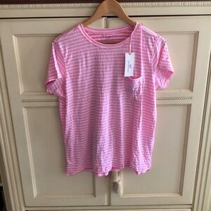 Vineyard Vines Pink Striped Short Sleeve Tee